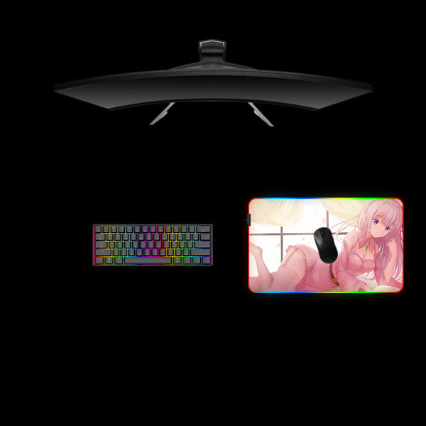 Re:Zero Emilia Design Medium Size RGB Lit Gamer Mouse Pad