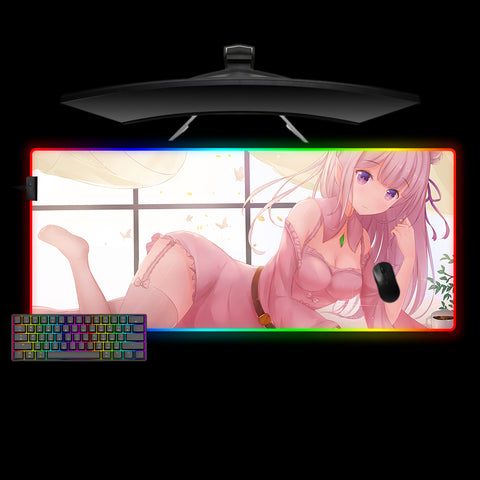 Re:Zero Emilia Design XXL Size RGB Lit Gamer Mouse Pad