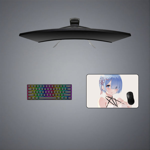 Re:Zero Rem Blush Design Medium Size Gaming Mouse Pad, Computer Desk Mat