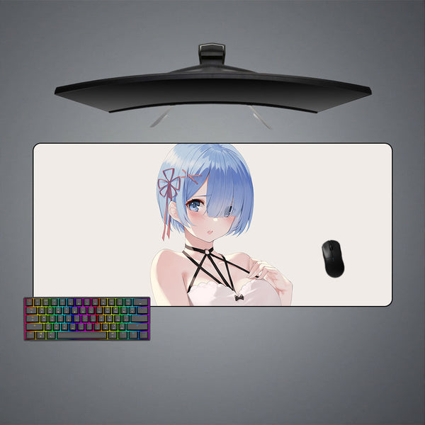 Re:Zero Rem Blush Design XXL Size Gaming Mouse Pad, Computer Desk Mat