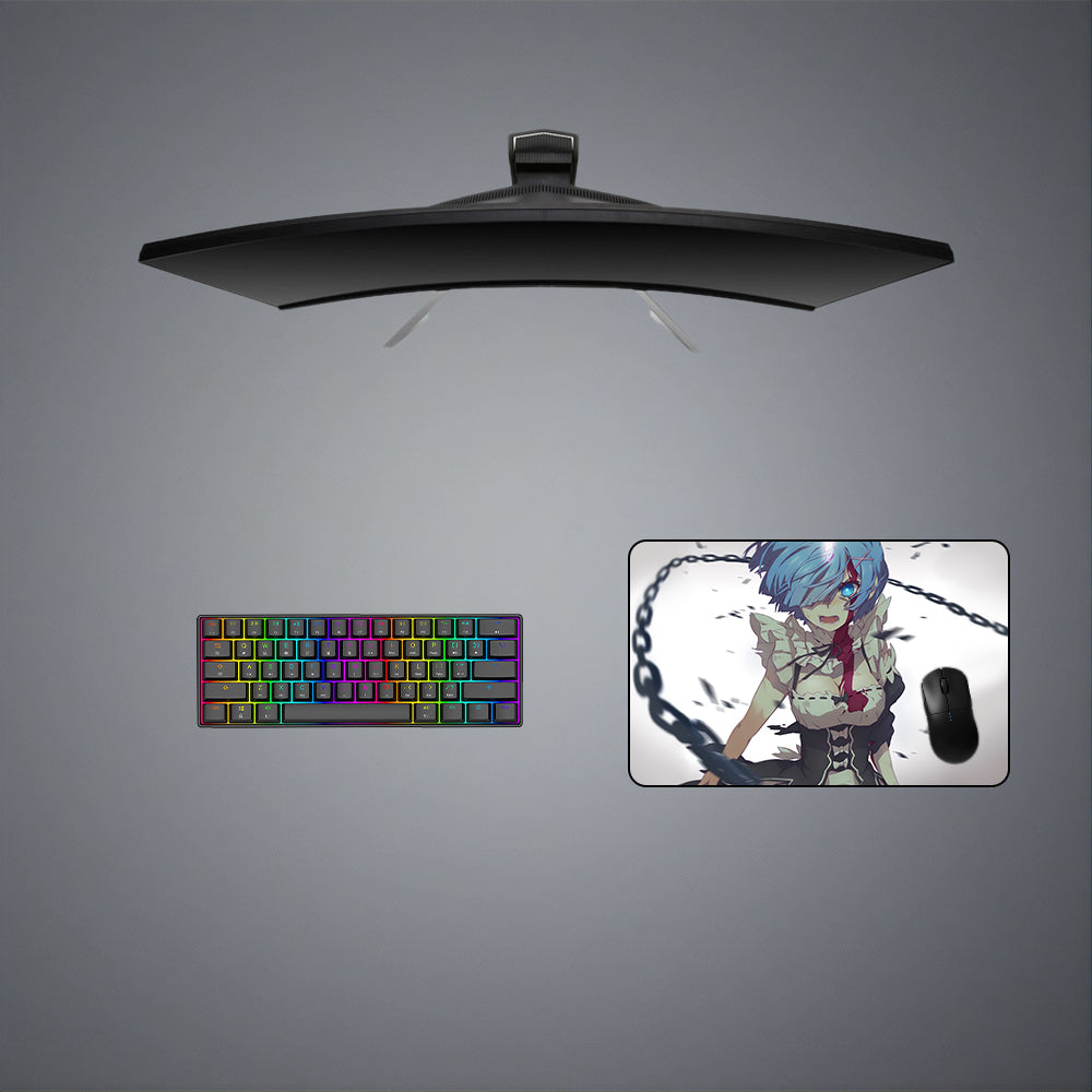 Re Zero Rem Chain Design M-XXL Size Gamer Mouse Pad