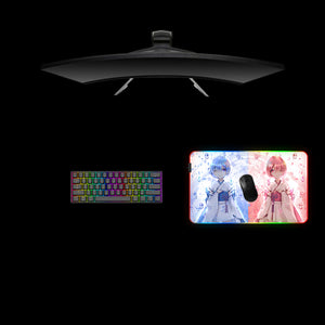 Re:Zero Sisters Design Medium Size RGB Light Gamer Mouse Pad