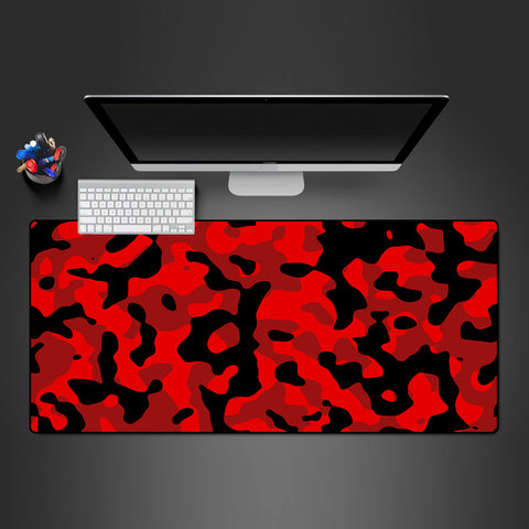 Red & Black Camouflage Design Mousepad