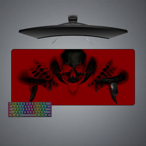Red & Black Monster Skull Design XXL Size Gamer Mouse Pad