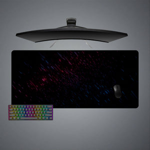 Red & Blue Rain Design XL Size Gamer Mousepad, Computer Desk Mat
