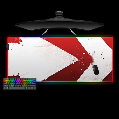 Red Arrow Design Large Size RGB Lit Gamer Mouse Pad