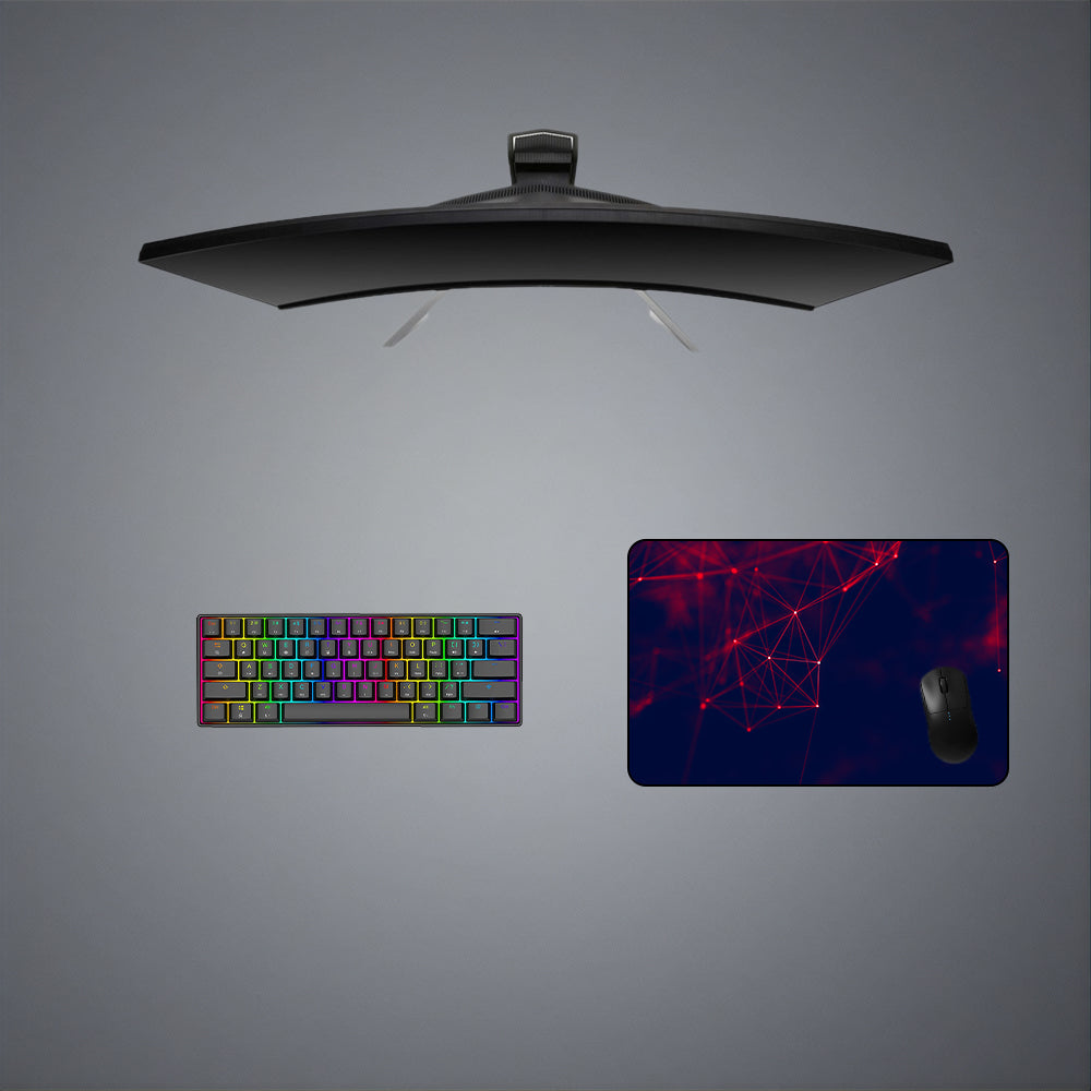 Red Cyberspace Design Medium Size Gamer Mouse Pad