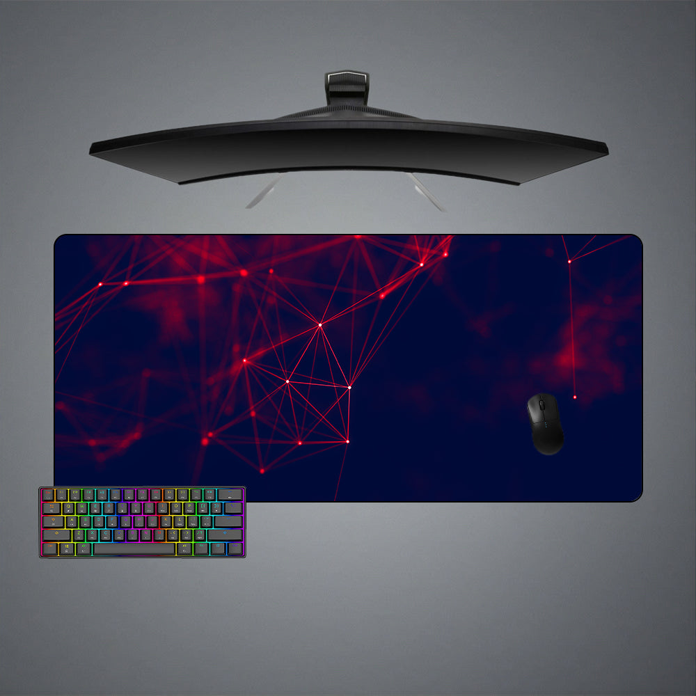 Red Cyberspace Design XXL Size Gamer Mouse Pad