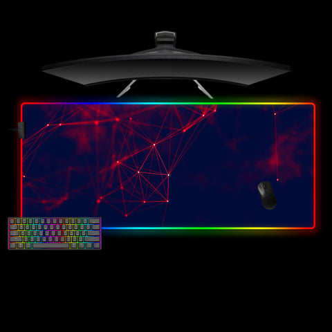 Red Cyberspace Design XXL Size RGB Light Gamer Mouse Pad