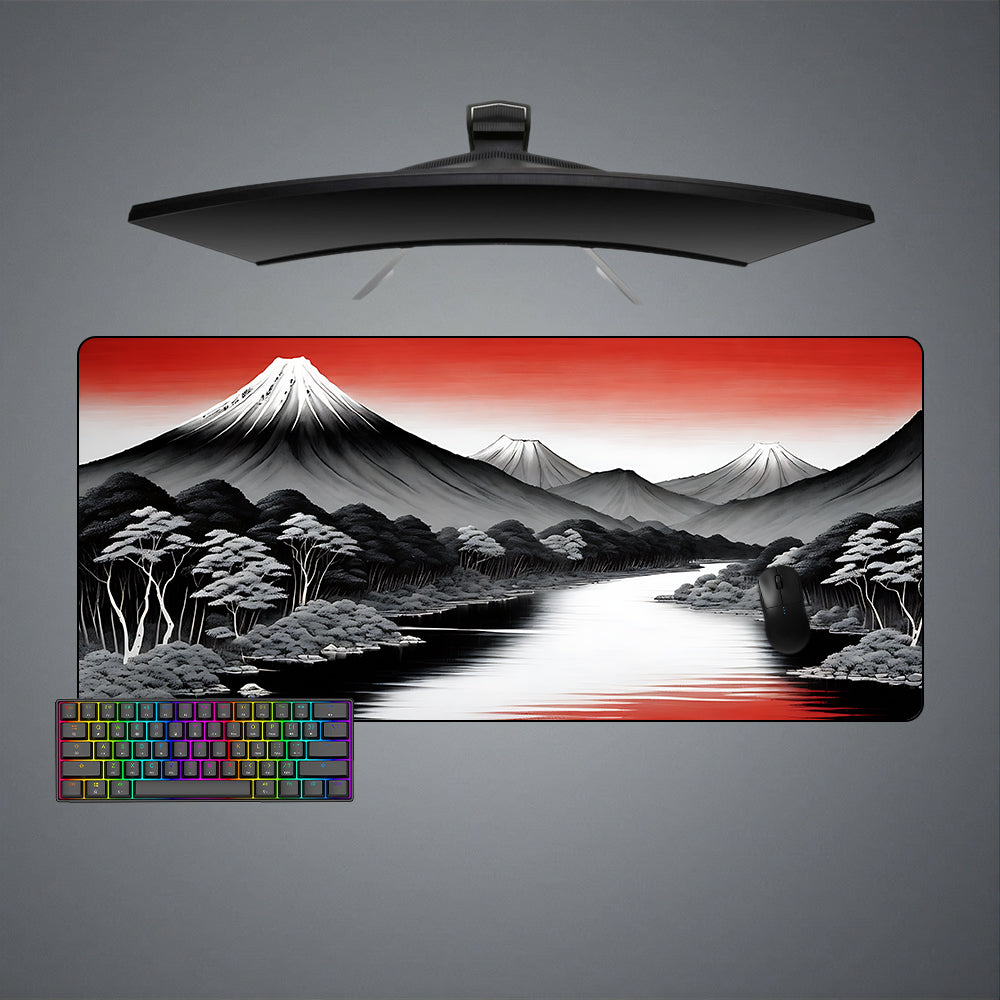 Red Riverside Painting Design XXL Size Gaming Mousepad