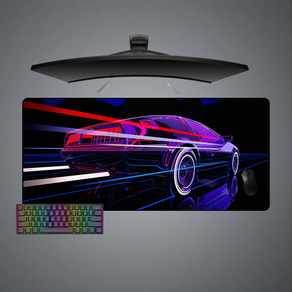 Retro Delorean Design XL Size Mousepads