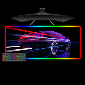 Retro Delorean Design XL Size RGB Mousepads