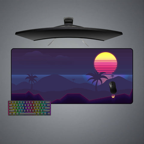 Retro Wave Art Design XL Size Mousepad