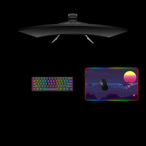 Retro Wave Art Design M Size RGB Mousepad