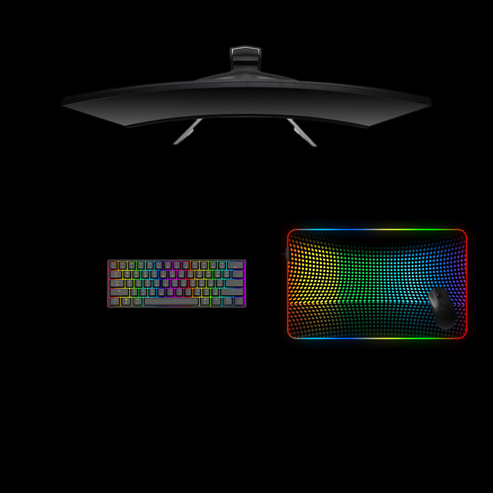 RGB Dots Design Medium Size RGB Lit Gamer Mouse Pad