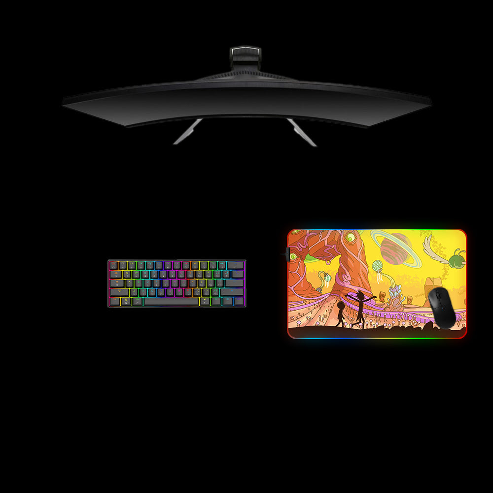 Rick and Morty Otherworldly View Design M Size RGB Mouse Pad
