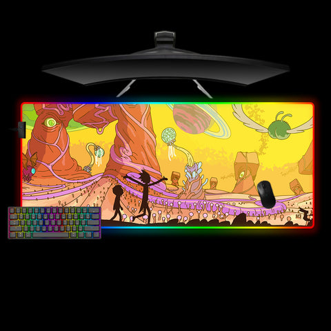 Rick and Morty Otherworldly View Design XL Size RGB Mouse Pad