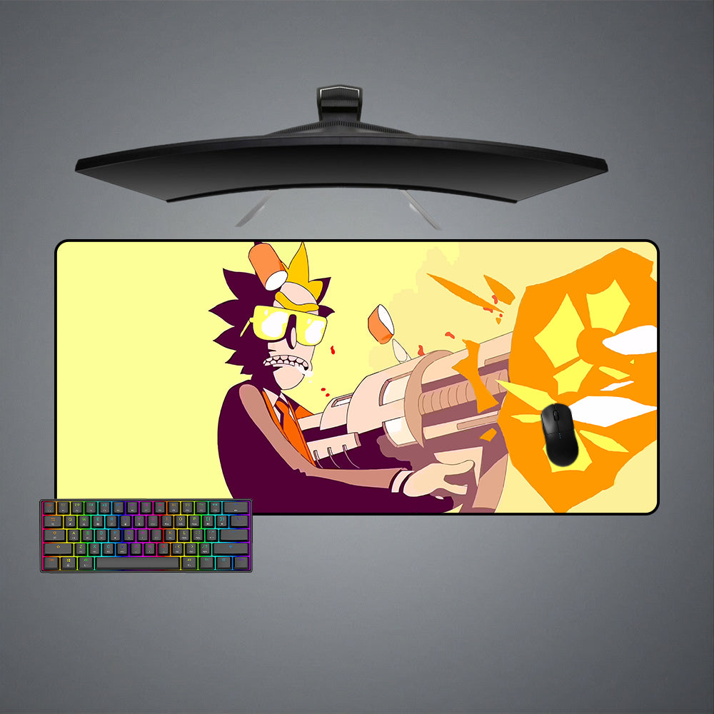 Rick and Morty Rick Shooting Design XL Size Mousepads