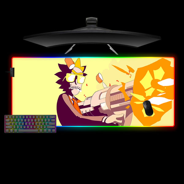 Rick and Morty Rick Shooting Design XL Size RGB Mousepads