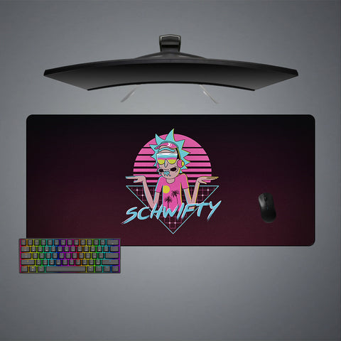 Cartoon Schwifty Design XL Size Gamer Mouse Pad, Computer Desk Mat