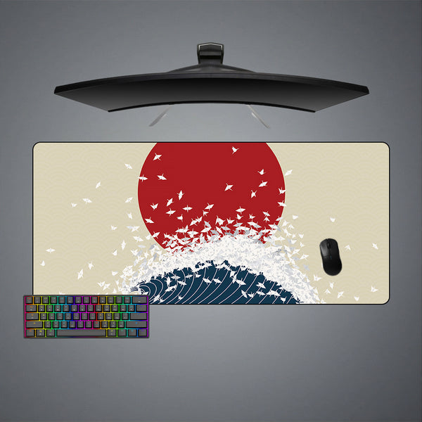 Rising Sun Wave Design XXL Size Gaming Mouse Pad