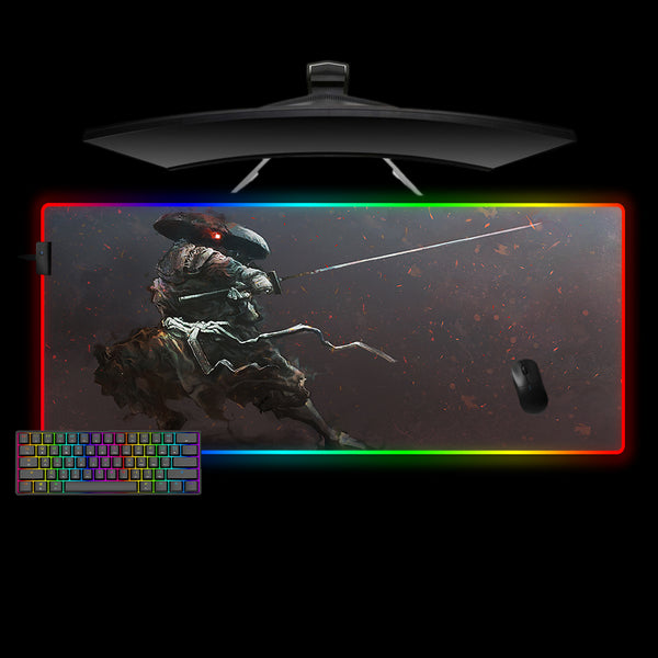 Robotic Samurai Design XXL Size RGB Lit Gaming Mousepad