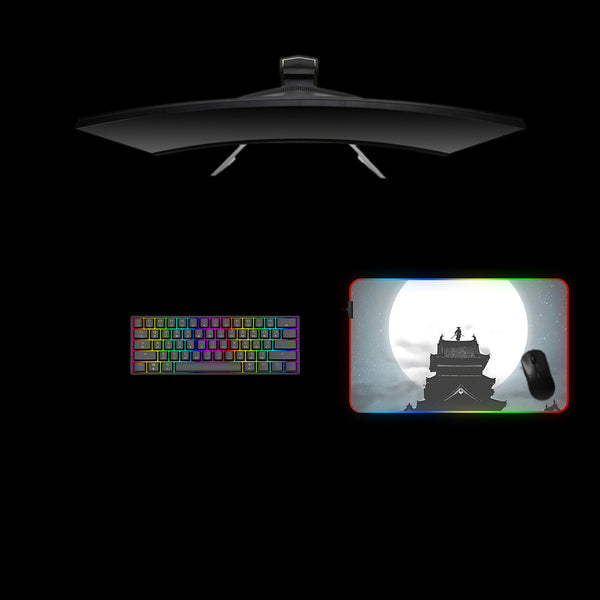 Ronin Moon Design Medium Size Gamer RGB Light Mouse Pad