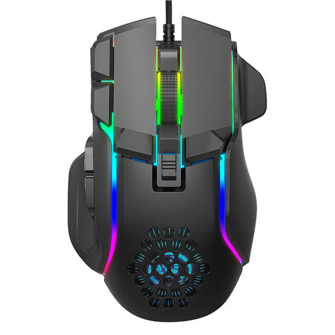 S700 Mech USB Wired RGB Gaming Mouse, 10 Button Macro, 12800DPI