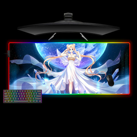 Sailor Moon Usagi In Space Design XXL Size RGB Lit Gaming Mouse Pad