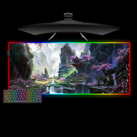 Sakura Valley Design XXL Size RGB Light Gaming Mouse Pad