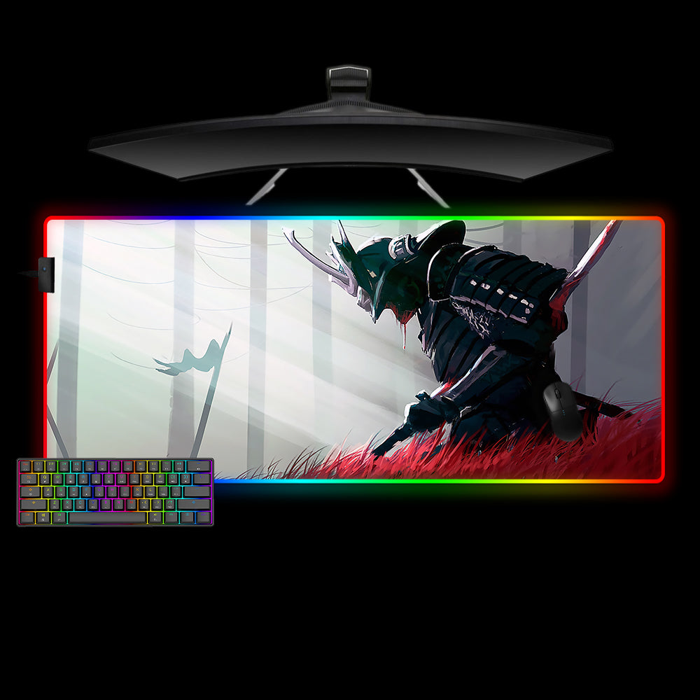 Samurai Blood Design XL Size RGB Gamer Mouse Pad