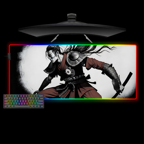 Samurai Trainee Design XL Size RGB Backlit Gamer Mouse Pad