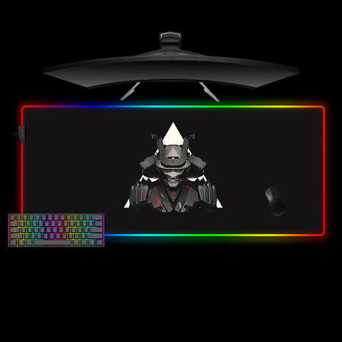 Samurai Triangle Design XL Size RGB Backlit Gaming Mouse Pad, Computer Desk Mat