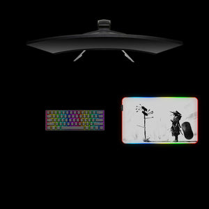 Samurai Way Design Medium Size RGB Light Gamer Mouse Pad