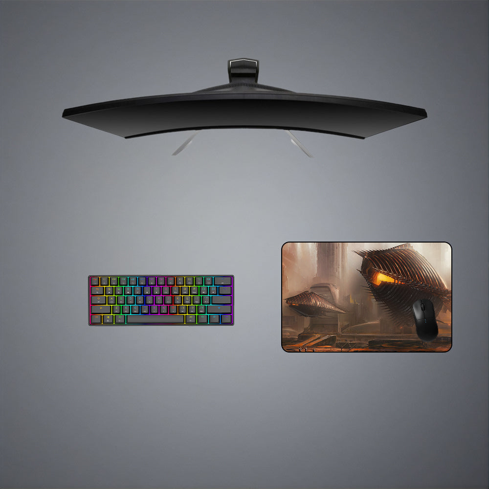 Sci Fi Space Ships Design Medium Size Gaming Mouse Pad, Computer Desk Mat