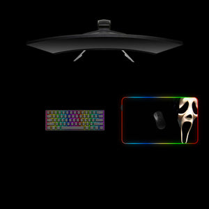 Scream Ghost Face Design Medium Size RGB Backlit Gamer Mouse Pad