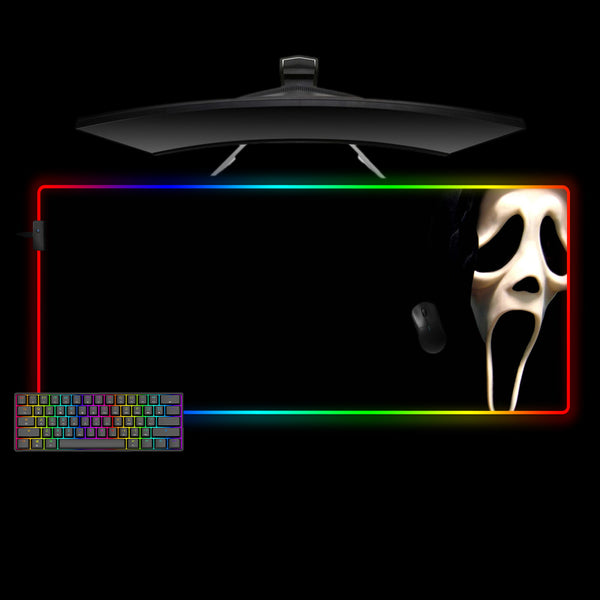 Scream Ghost Face Design XXL Size RGB Backlit Gamer Mouse Pad