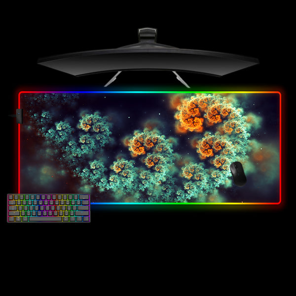 Sea Life Fractals Design XXL Size RGB Lit Gaming Mouse Pad