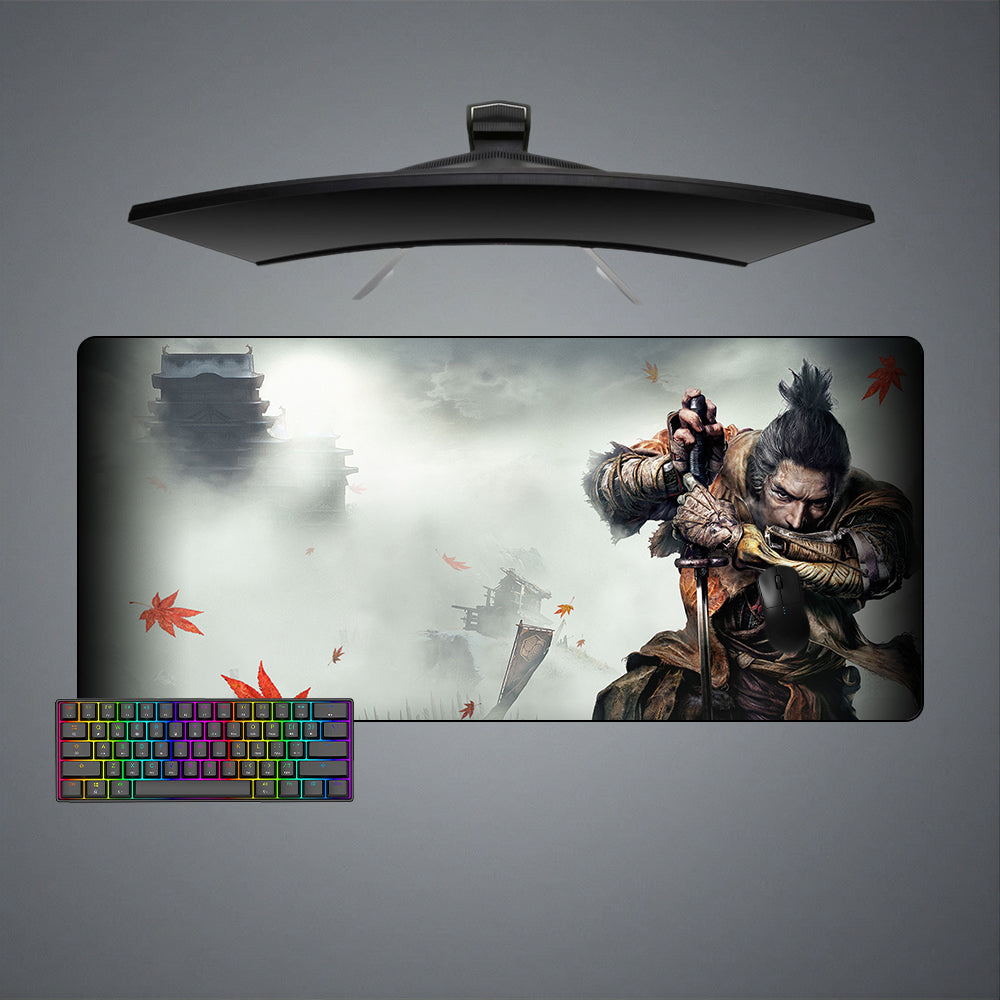 Large size gamer mousepad with Sekiro Mist printed design