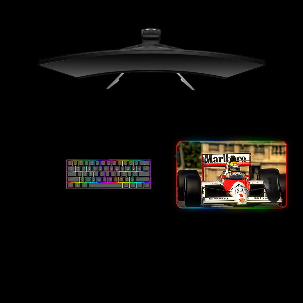 Senna at Monaco Design Medium Size RGB Lit Gaming Mousepad