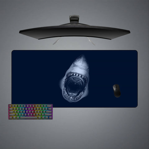 Shark Bite Design Large Size Gaming Mouse Pad, Computer Desk Mat