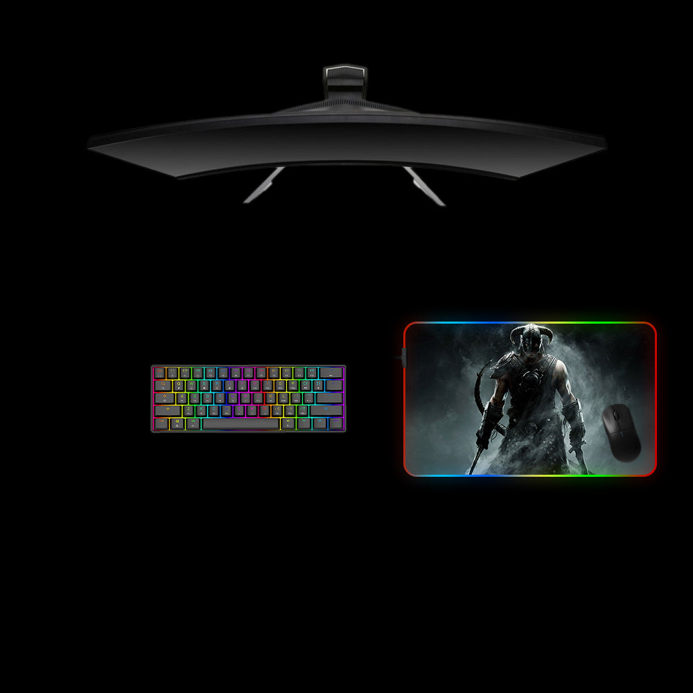 Skyrim Dragonborn Design M Size RGB Mouse Pad