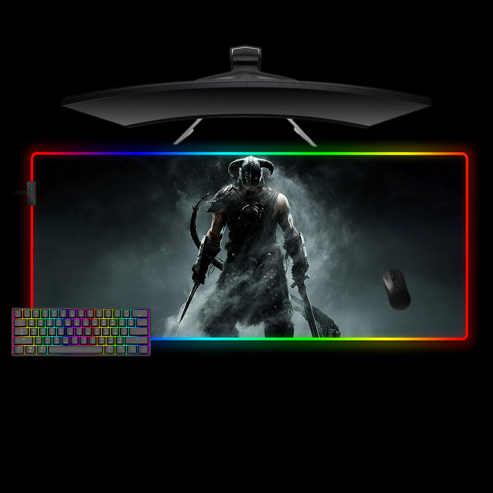 Skyrim Dragonborn Design XL Size RGB Mouse Pad