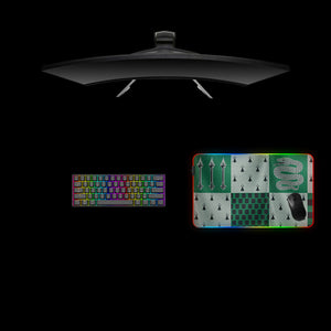 Slytherin Flag Design Medium Size RGB Lit Gamer Mouse Pad