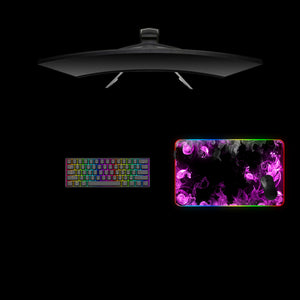 Smoke Flower Art Design Medium Size RGB Lit Gaming Mouse Pad