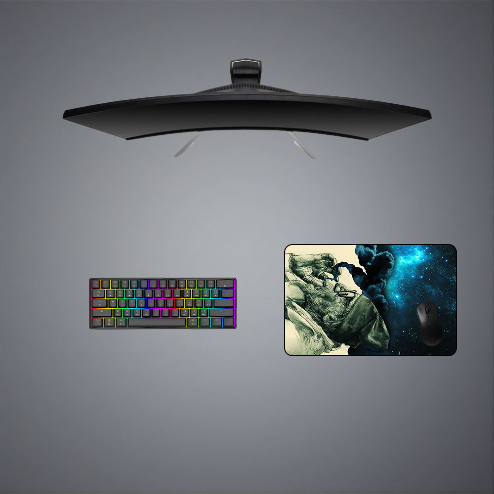 Smoker Space Design Medium Size Gaming Mouse Pad