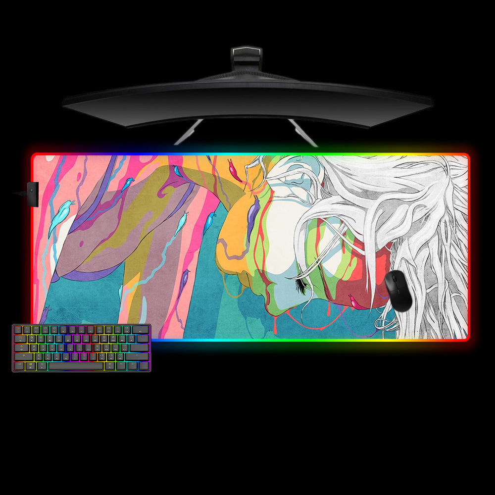 Snail Girl Design XXL Size RGB Light Gamer Mouse Pad