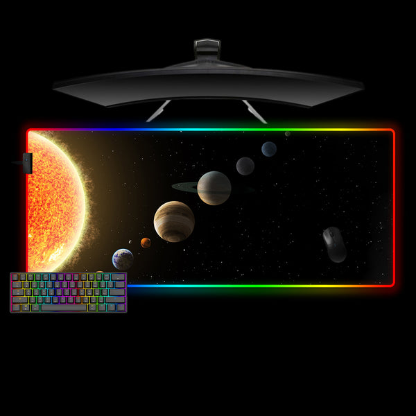 Solar System Design XXL Size RGB Light Gamer Mouse Pad