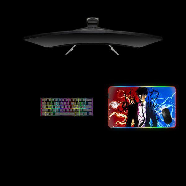 Solo Leveling Sung Jin Woo Power Design Medium Size RGB Lit Gaming Mouse Pad