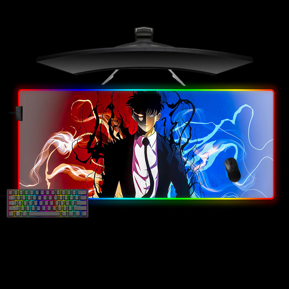 Solo Leveling Sung Jin Woo Power Design XXL Size RGB Lit Gaming Mouse Pad